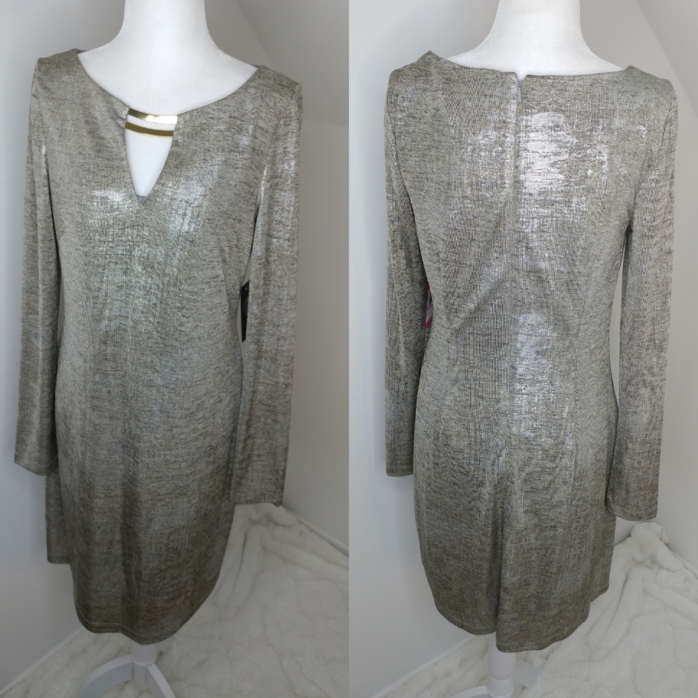 Vince Camuto silver dress size 6